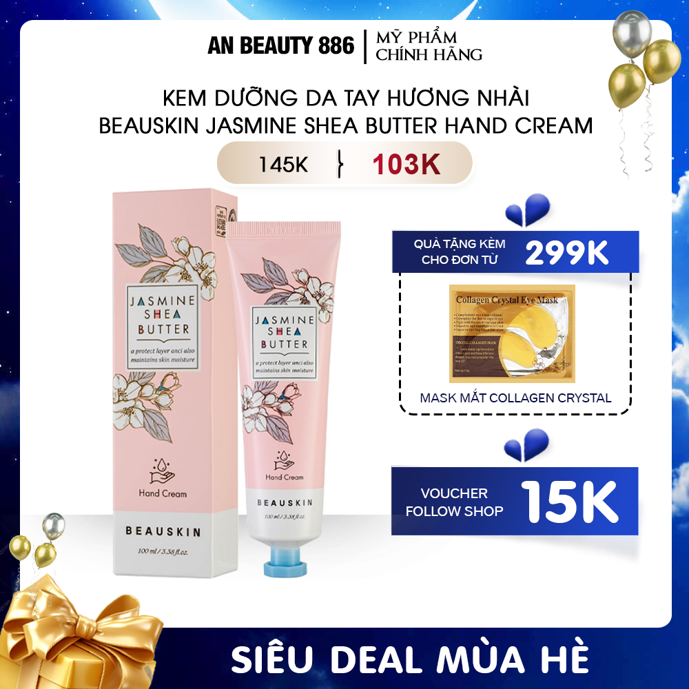 Kem Dưỡng Da Tay Hương Nhài Beauskin Jasmine Shea Butter Hand Cream 100ml