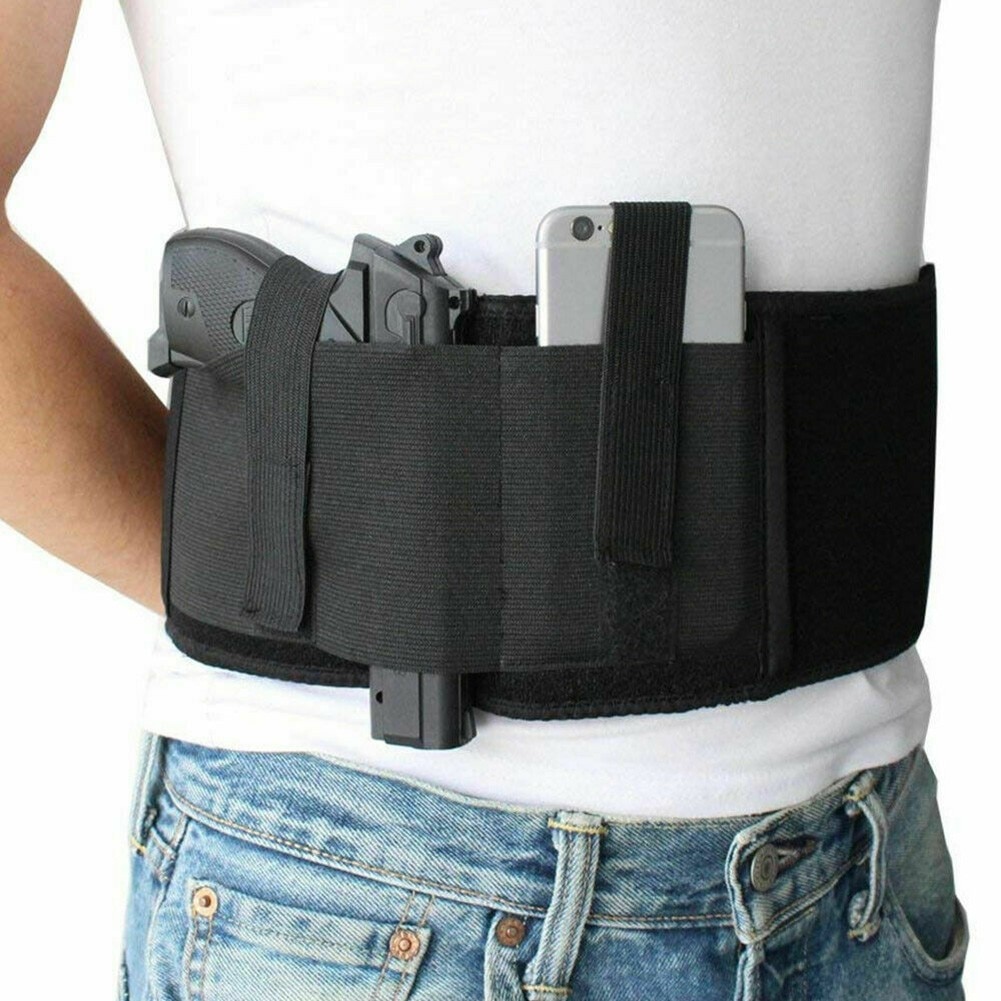 Tactical Belly Holster Belt Concealed Carry Waist Band Pistol Holder