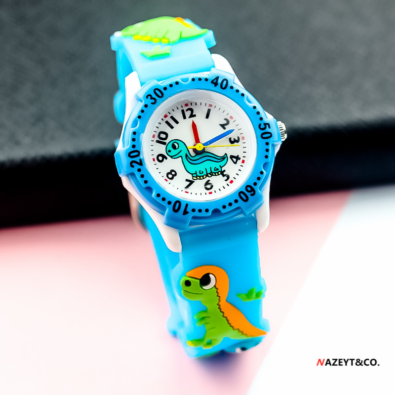 EY Children's Silicone 3D Dinosaur Watch Student Cute Cartoon Waterproof Quartz Watch ราคา  445 บาท*ส่งฟรี