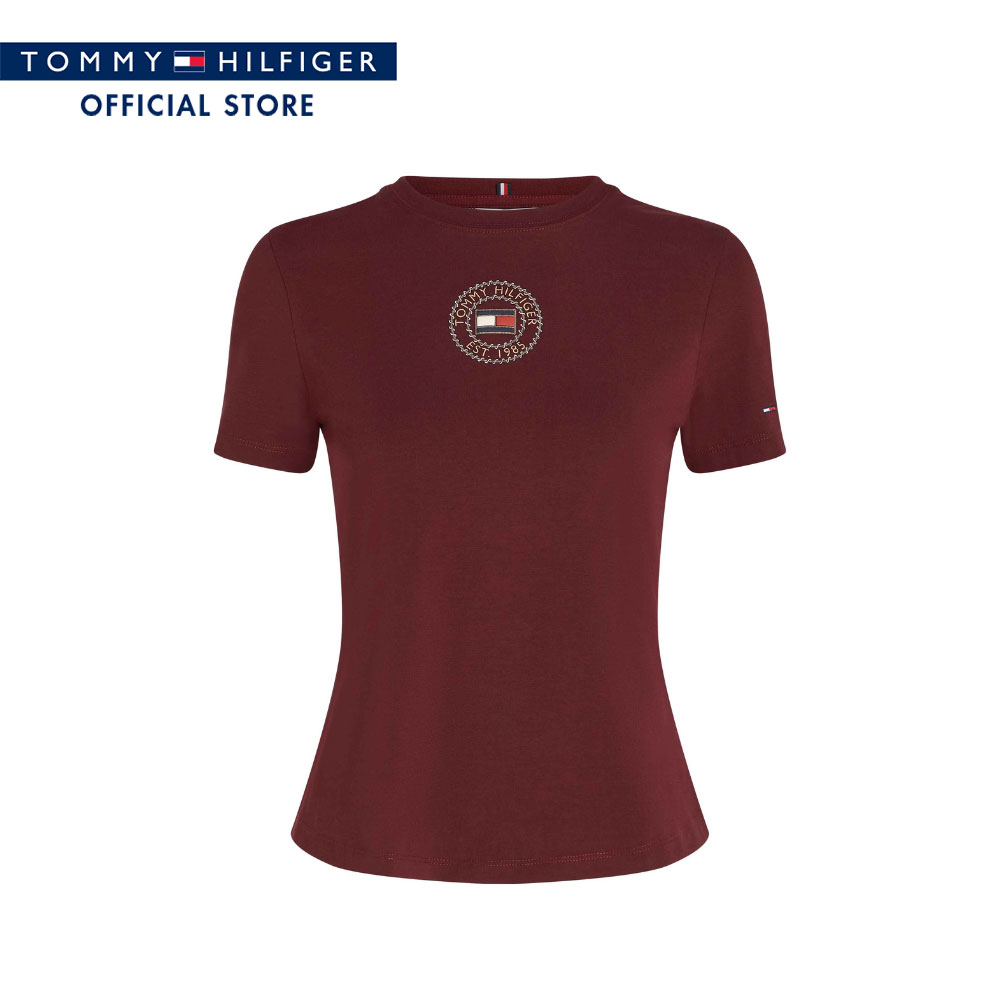 Tommy Hilfiger Women Tees Model WW0WW43652 VLP - Red Slim Fit ราคา 1,645 บาท*ส่งฟรี