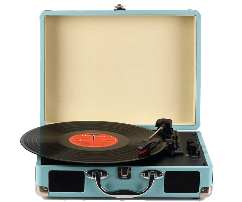 {ZDJFNH} Upgrade BlueTooth Vinyl record player with Speakers LP Turntable Stereo Sound Gramofon Vint