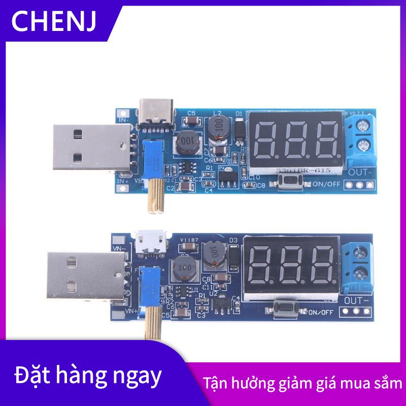 Linh kiện máy tính CHENJ - YADUN Usb bước lên xuống cung cấp điện mô-đun Boost chuyển đổi DC-DC 5V để DC1.2V-24V có thể điều chỉnh đầu ra Giá 51,337 Đồng*Miễn phí vận chuyển