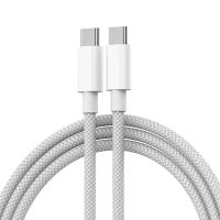 Usb C to Type C Fast Charging PD 60W Mobile Phone Data Cable For iPhone 16 Pro Max 16e 15 Pro 15 Plus Samsung Android Huawei Type C Braided Charger Cable