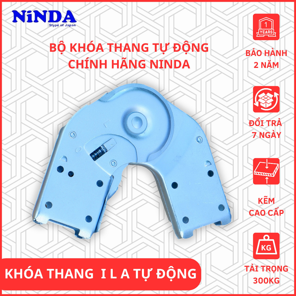 Khóa thang nhôm ninda gấp khúc chữ m, chữ a, khớp nối thang gập 4 đoạn chữ m, chữ a. phụ kiện chính hãng