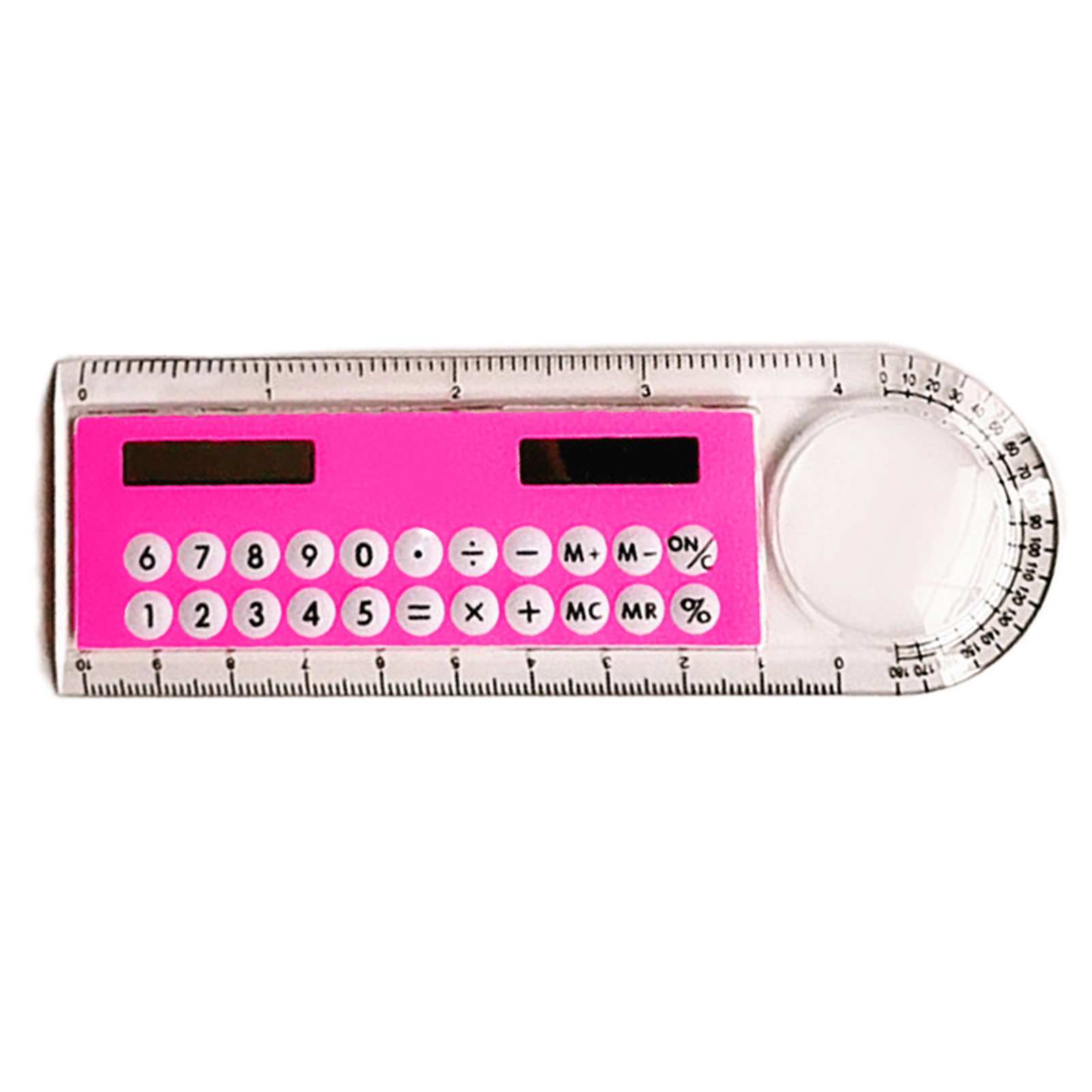 Solar Ruler Calculator Multifunctional Large Display Screen Stationery 3 in 1 10cm Length Solar Card Ruler for School Solar Ruler Calculator - 8