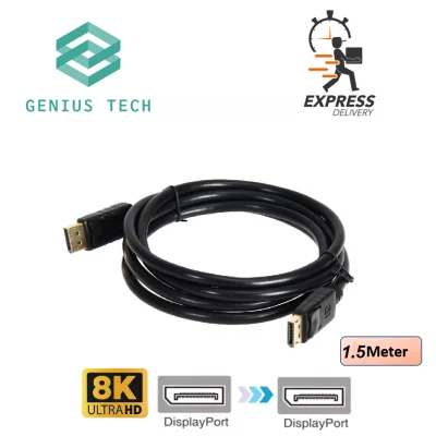 [SG SELLER] 8k 4k Display port Cable Male to Male DP Cable Male to Male DP to DP cable 5Meter 3M 2M 1.8M 1.5M