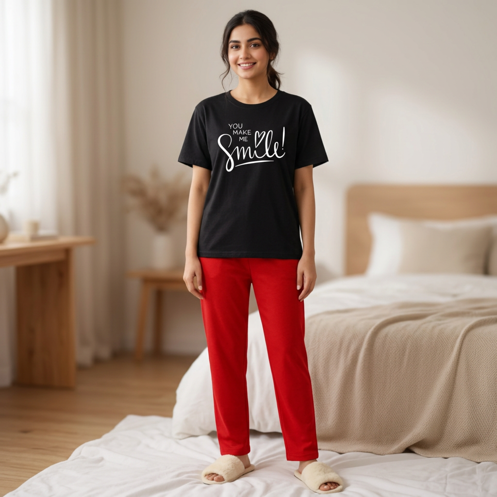 Nighty Soft cotton Night Wear for Women Night suit for girls and women, Sleeping Dress Girls Sleepwear Loungewear Sleeping Suit T shirt and Pajama ,Night Dress for girls and women