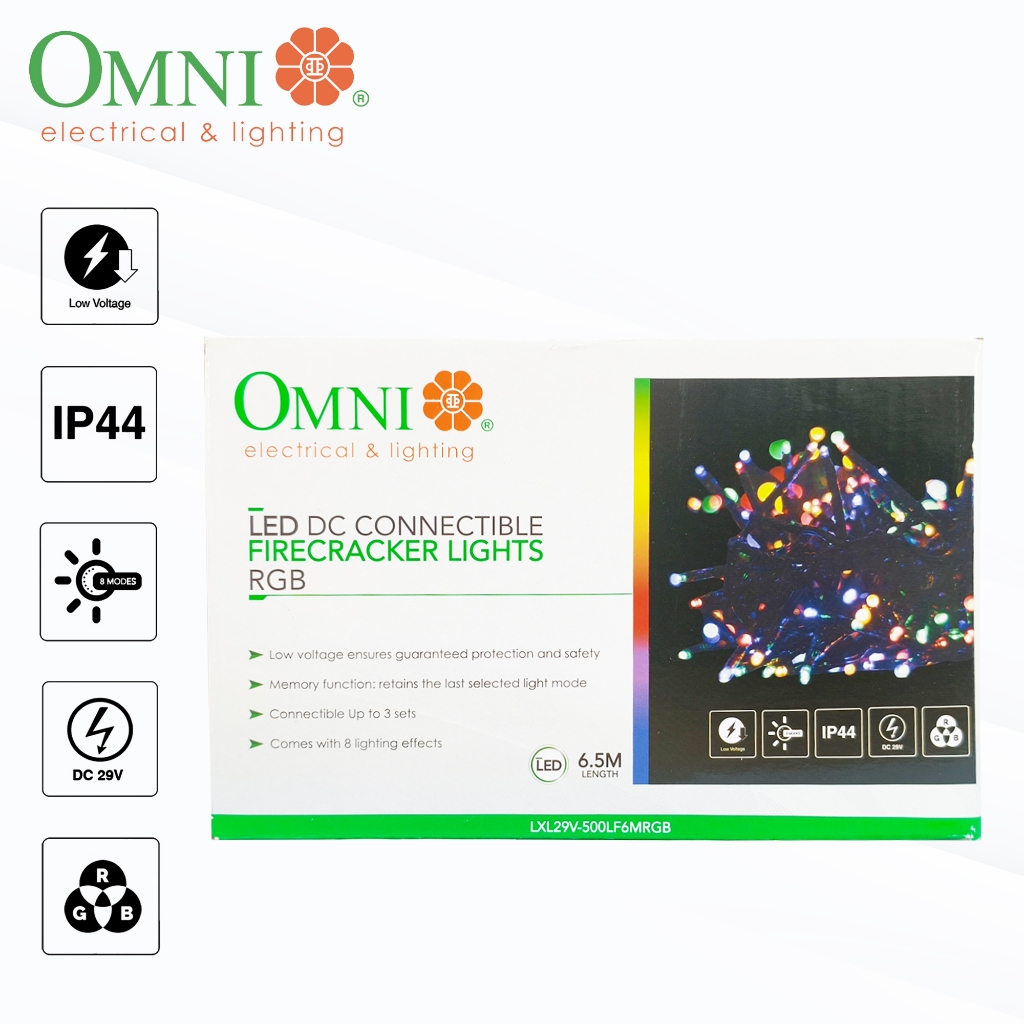 Omni by Winland Connectible Firecracker Christmas Light 500 LED RGB DC 29V 6 meters