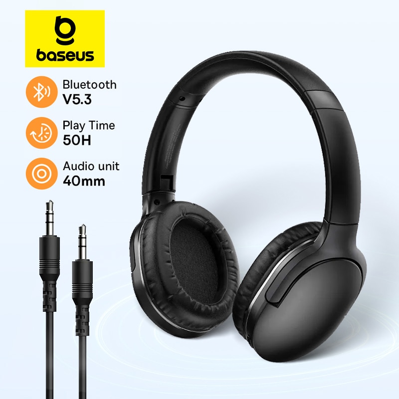 Baseus D02 Pro Wireless Headphones Sport Bluetooth 5.3 Earphone Handsfree