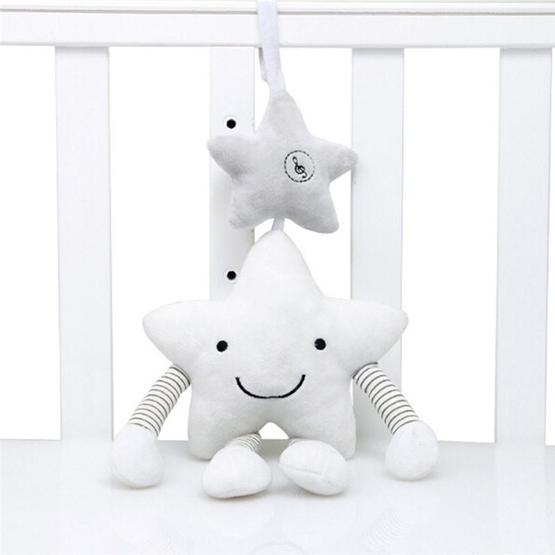 Baby Bed Hanging Rattle White Star Music Wind Gong Hanging Singing