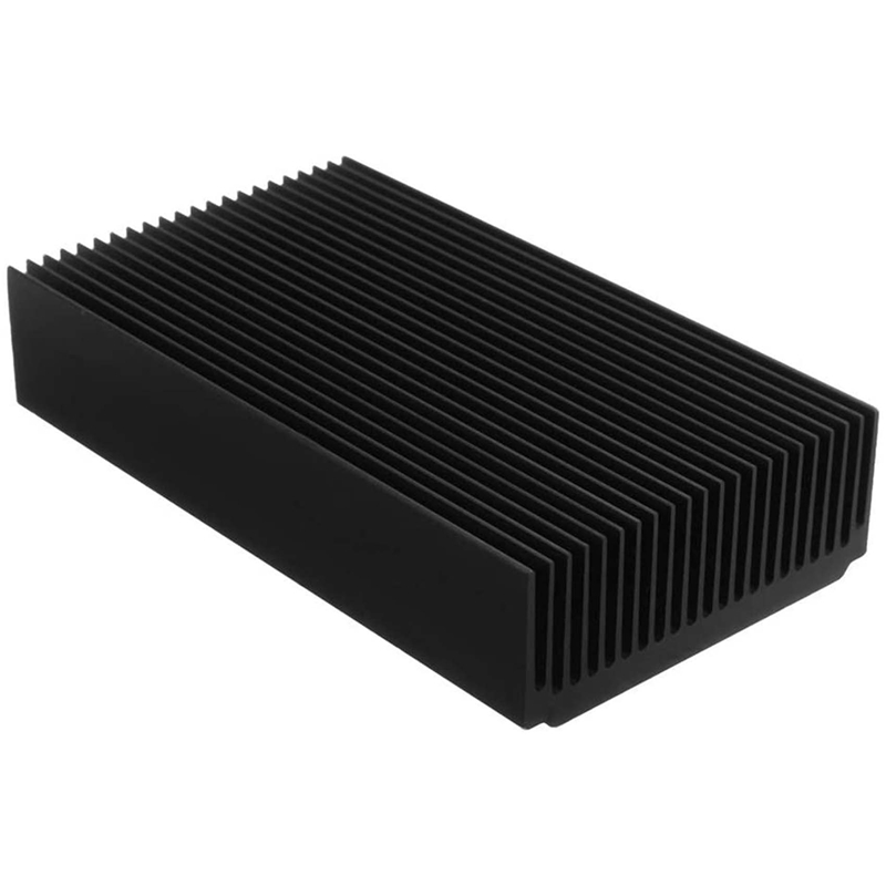 2X Aluminum Large Heatsink 4.72 x 2.72 x 1.06 Inch /120 x 69 x 27 mm Heat Sink Cooling Black Oxide Radiator 22 Fin