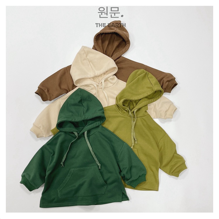 Children s casual pullover hooded sweater autumn outfit for boys and girls