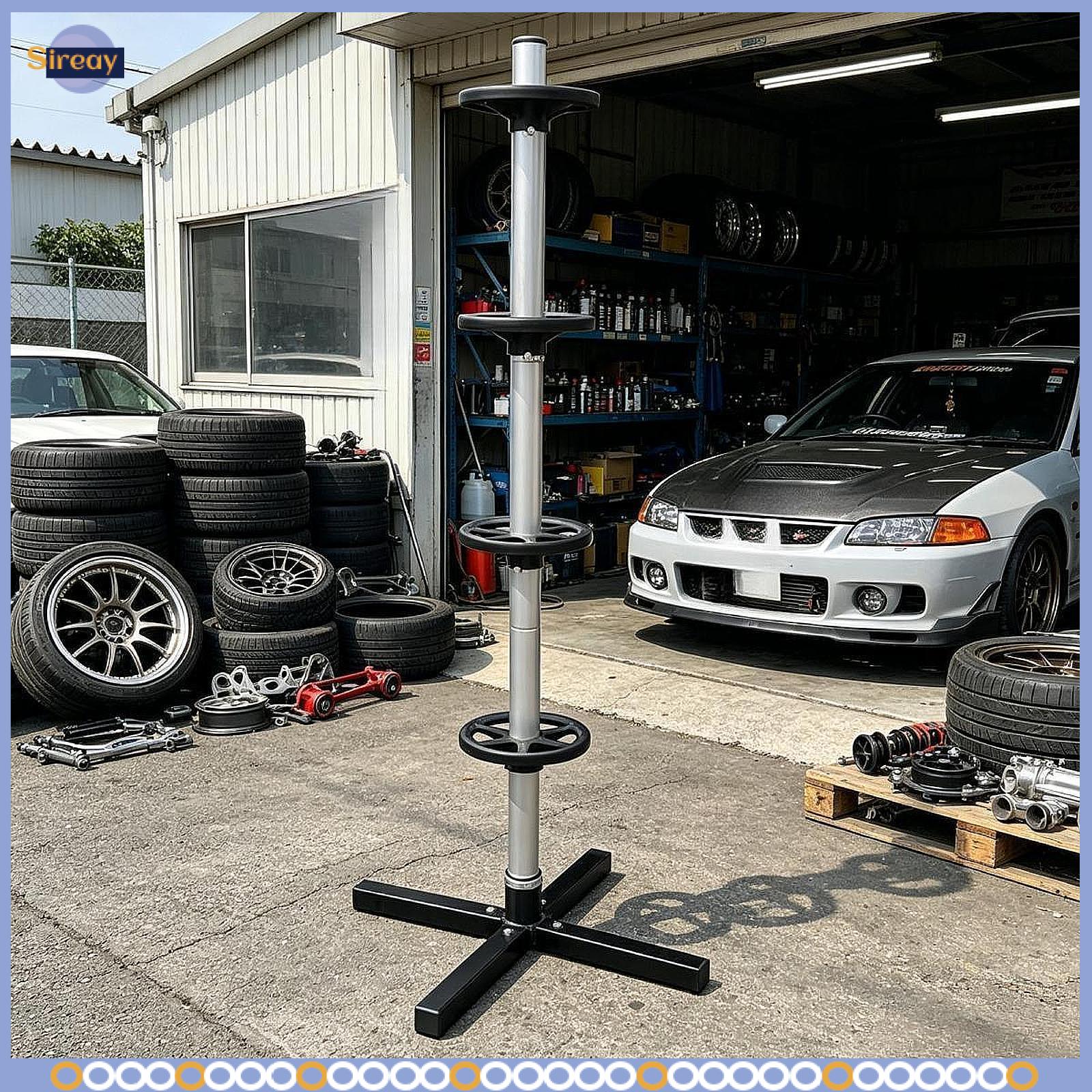 Acituna Spare Tire Rack Tire Storage Stand Heavy Duty Space Saving Multifunctional Standing for Home Truck Tires Indoor Outdoor ราคา 10,434 บาท*ส่งฟรี