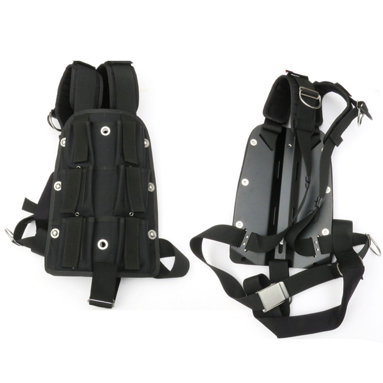 Heavy Duty 1680D Nylon With TPU Coating Tech Diving Back Plate Pad To Increase Diver Comfort