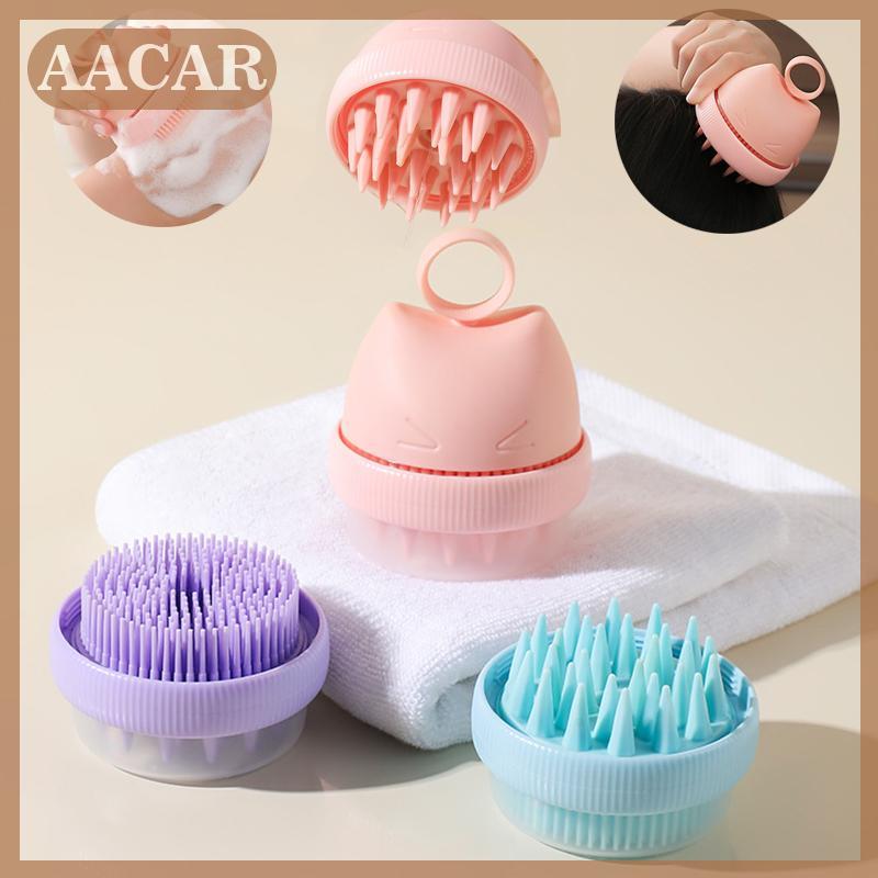 AACAR Silicone dầu gội đầu da đầu massage bàn chải Silicone cơ thể Bàn chải tóc rửa Lược tắm Spa vòi hoa sen bàn chải thêm chất lỏng tắm bàn chải