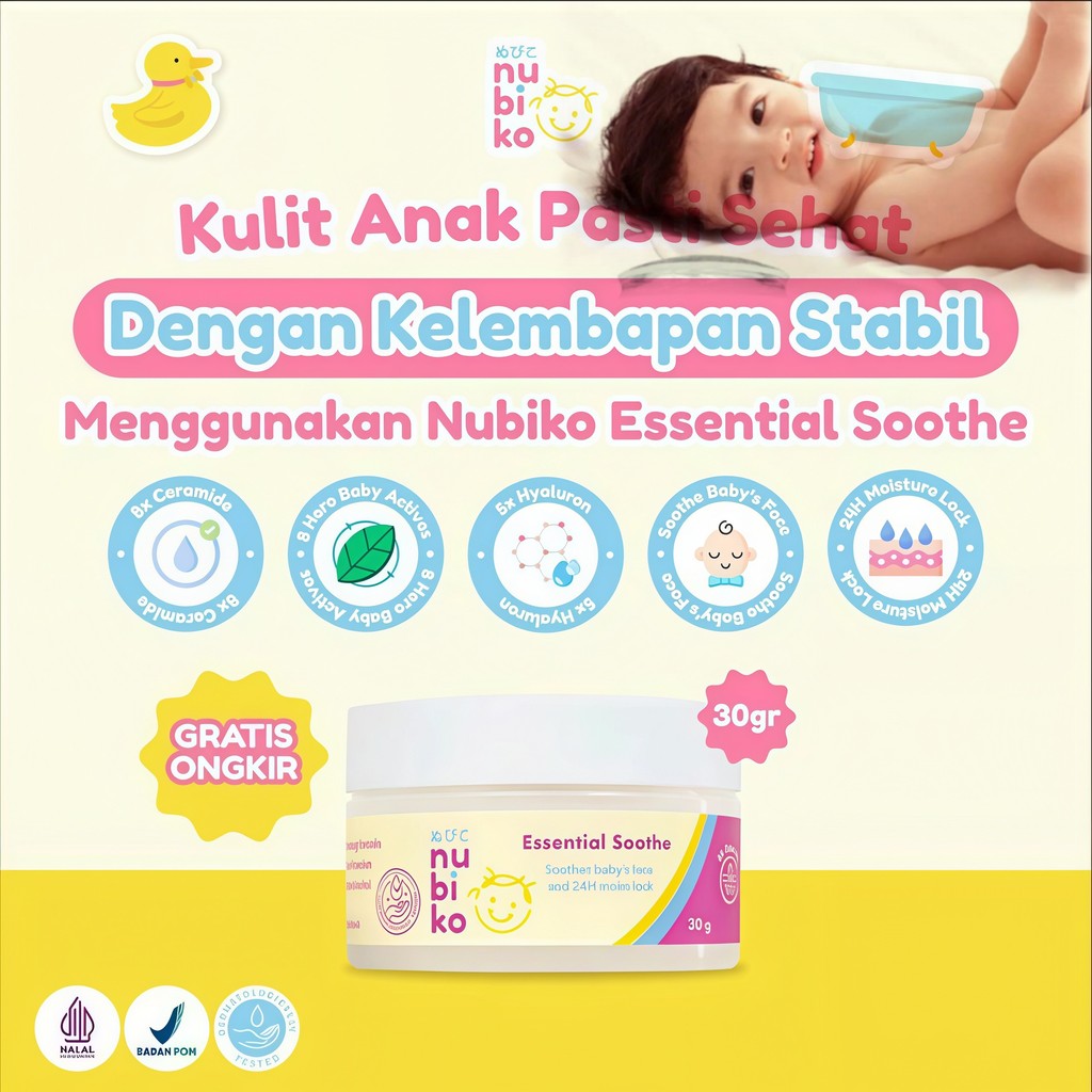 Nubiko Essential soothe-30gr face krim moisturizer wajah bayi ceramide