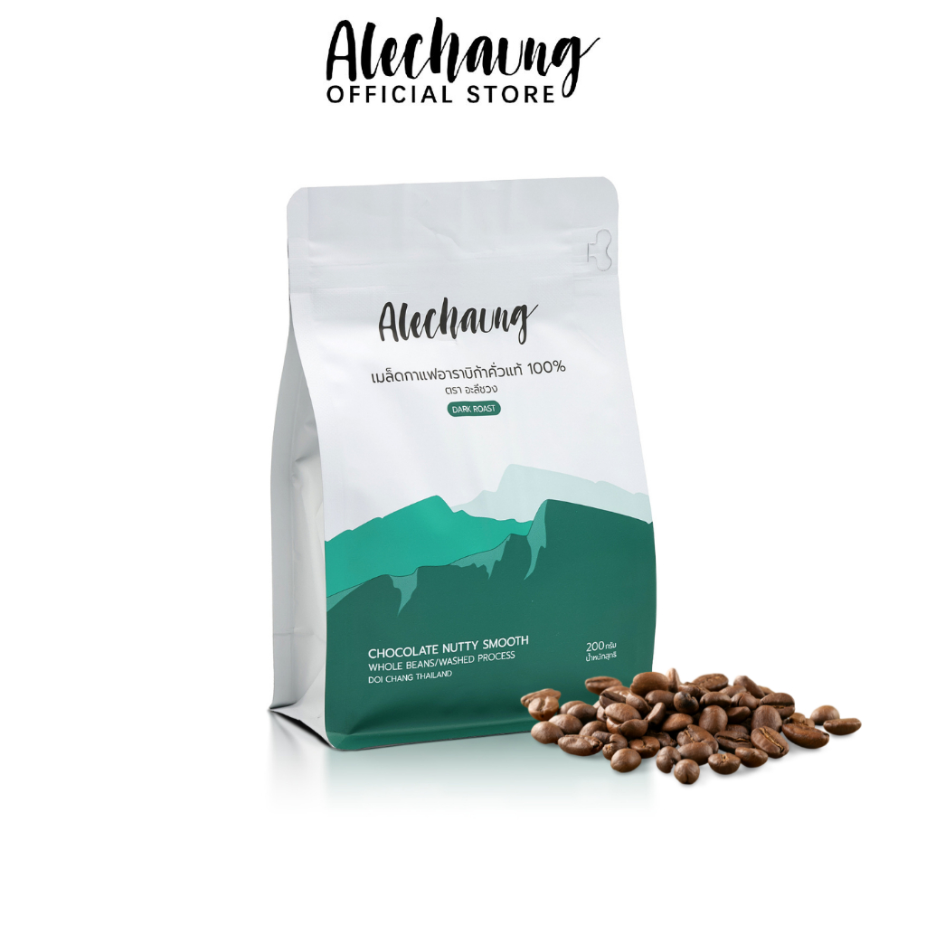 Alechaung Roasted Coffee Beans, Arabica Coffee Beans, 100% Arabica Coffee Beans, Size Aa, 200 Grams. ราคา 489 บาท*ส่งฟรี