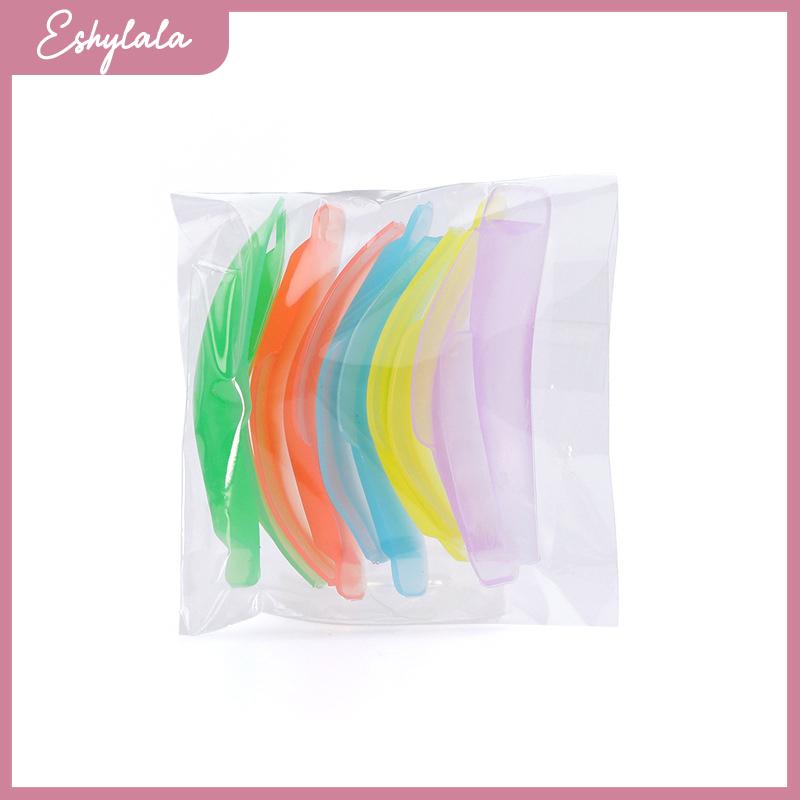 Eshylala 5 cặp Lash Lift Silicone miếng đệm Nhiều Màu tái sử dụng dưới mắt Lash kích cỡ khác nhau mắt Lash mở rộng lông mi