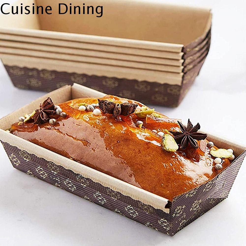 CUISINE 25 cái Tiệm bánh Hình chữ nhật Dùng một lần Giấy kraft Lót bánh Hộp bánh mì nướng Khay bánh mì giấy Khay bánh mì