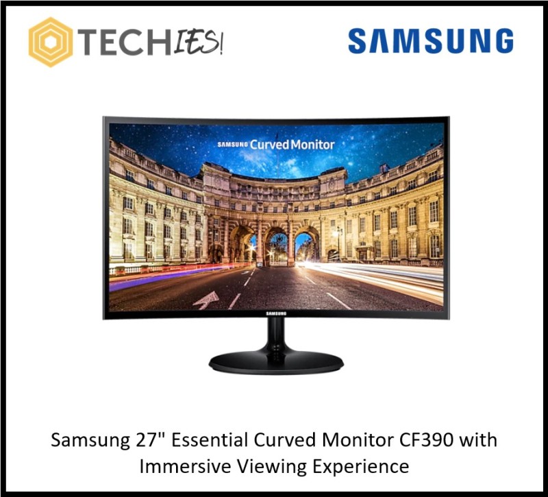 Samsung 27 Essential Curved Monitor CF390 with Immersive Viewing Experience LC27F390FHEXXS Singapore
