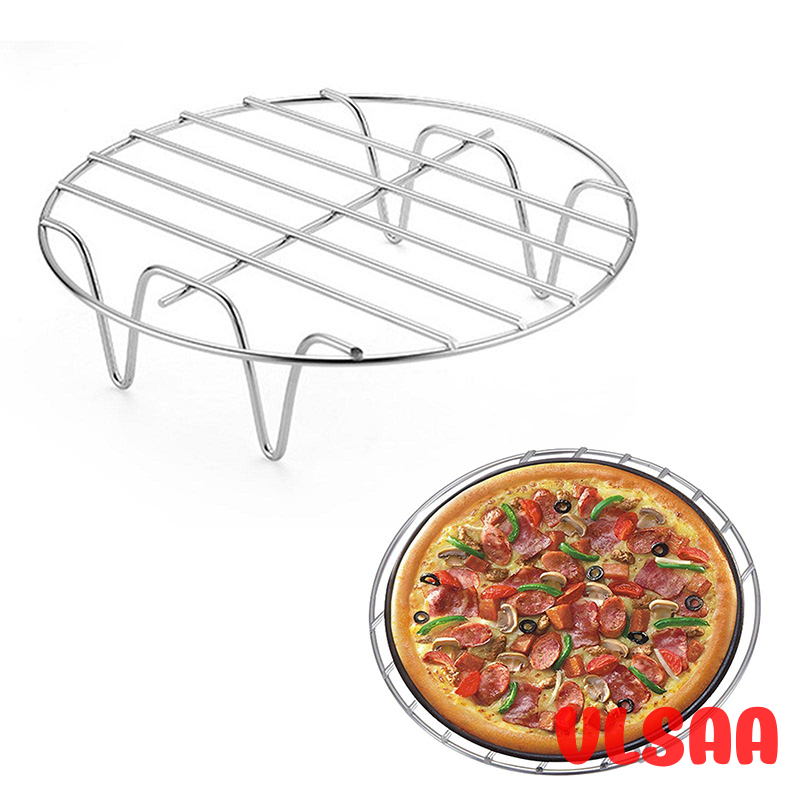 [VLSAA] Stainless Steel Cookware Steamer Rack Cooking Baking Pot Stand AirfryerGrill Food Accessories Kitchen Steaming Racks Grid