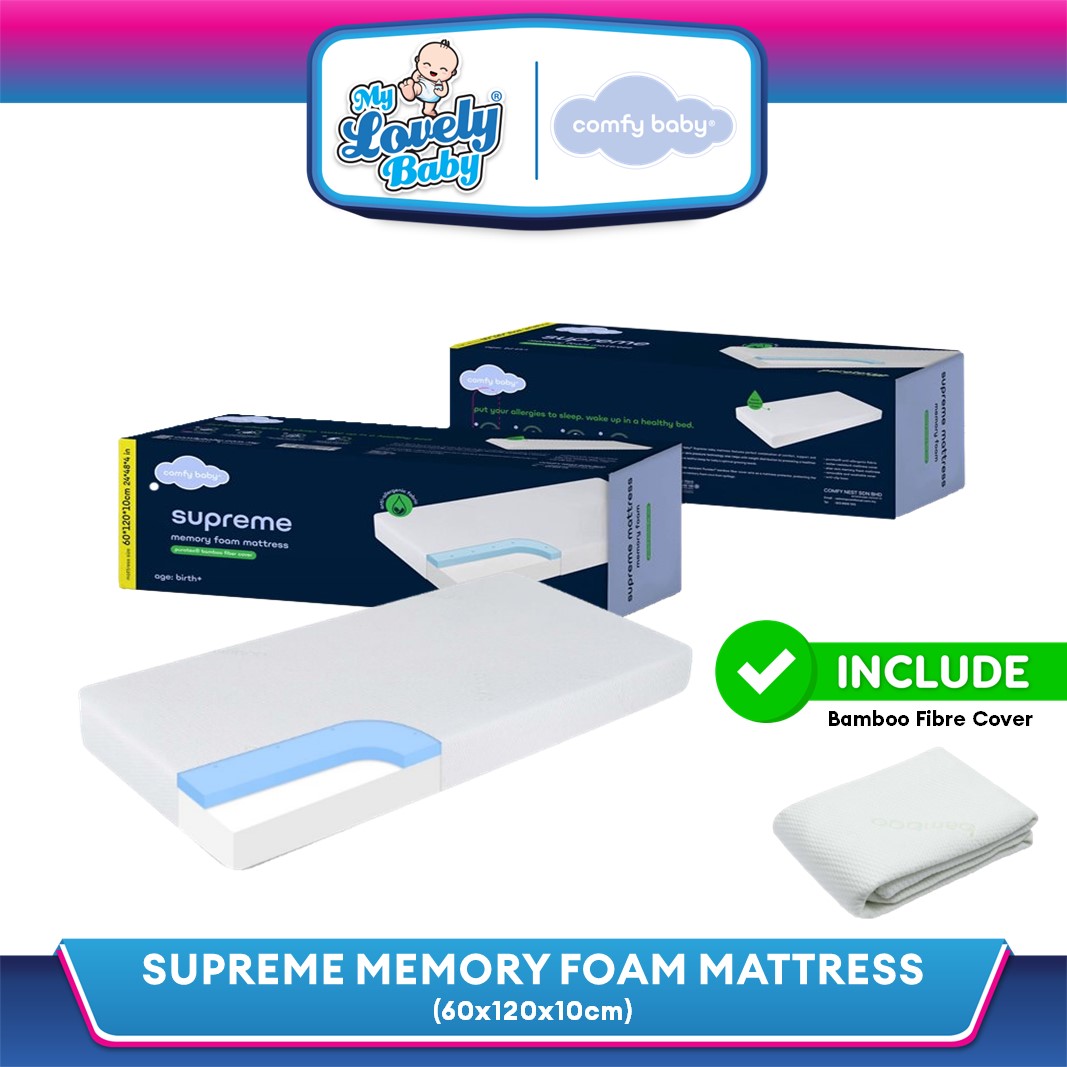 Comfy Baby Cooling Purotex Supreme Memory Foam Mattress (60 x 120 x 10cm) - My Lovely Baby