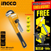 INGCO Pipe Wrench 8" / 10" / 12" / 14" Inch  BUILDMATE - IHT