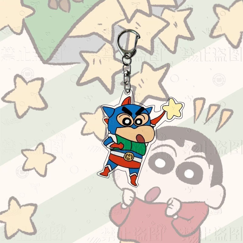 Móc khóa Crayon Shin-chan Shin cậu bé bút chì dễ thương ngộ nghĩnh Phụ kiện trang trí túi xách Balo