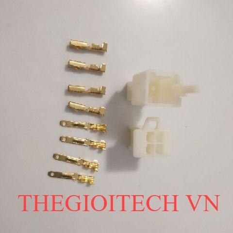 Combo 1 Bộ đầu nối 2.8 Jack kết nối dây điện 2.8mm 2P 3P 4P 6P 9P đầu đực+cái+Ghim, bấm dây cáp cho xe máy ô tô động cơ - Ghim + đầu Cái - 6P (nối 4 lõi dây)