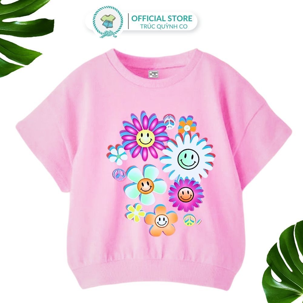 Áo Phông form Rộng Bo Lai Trúc Quỳnh Co- Chất Liệụ Cotton Cao Cấp Độ Tuổi: 2-15 tuổi - 8