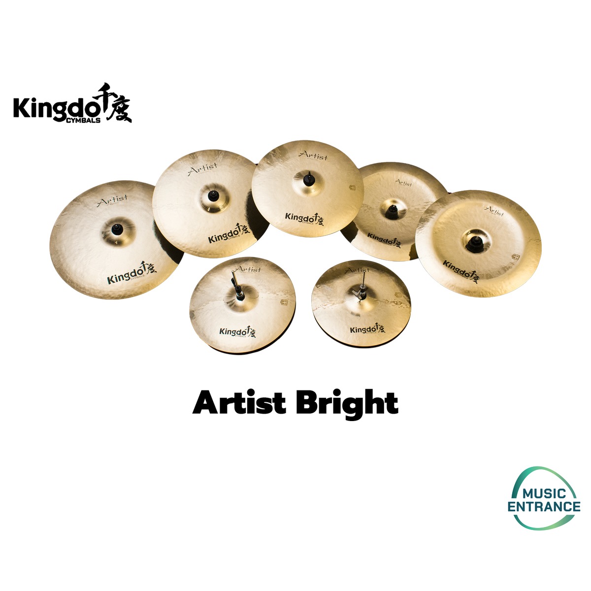 Kingdo Artist Bright Series แฉ ฉาบ สำหรับ กลองชุด Splash Hi-Hat Crash Ride ราคา 5,040 บาท*ส่งฟรี