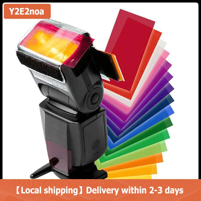 【Local shipping】 12PCS Flash Speedlite màu gel bộ lọc cho Canon Nikon Sony Yongnuo DSLR máy ảnh