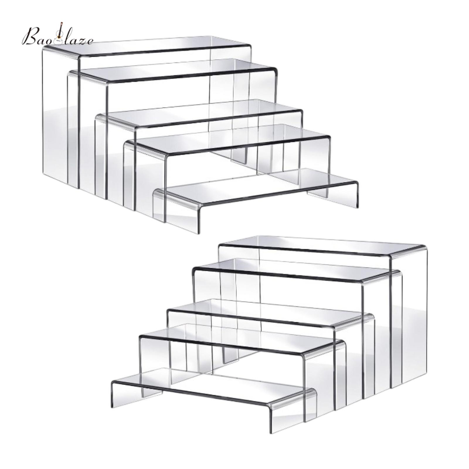 Baoblaze 10Pcs Acrylic Display Racks Product Stands Desk Transparent Multifunctional Showcase Fixtures for Cupcake Figures ราคา 20,574 บาท*ส่งฟรี