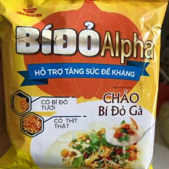 Gói cháo Bí Đỏ Alpha vị thịt bằm-gà-sườn 50g/gói