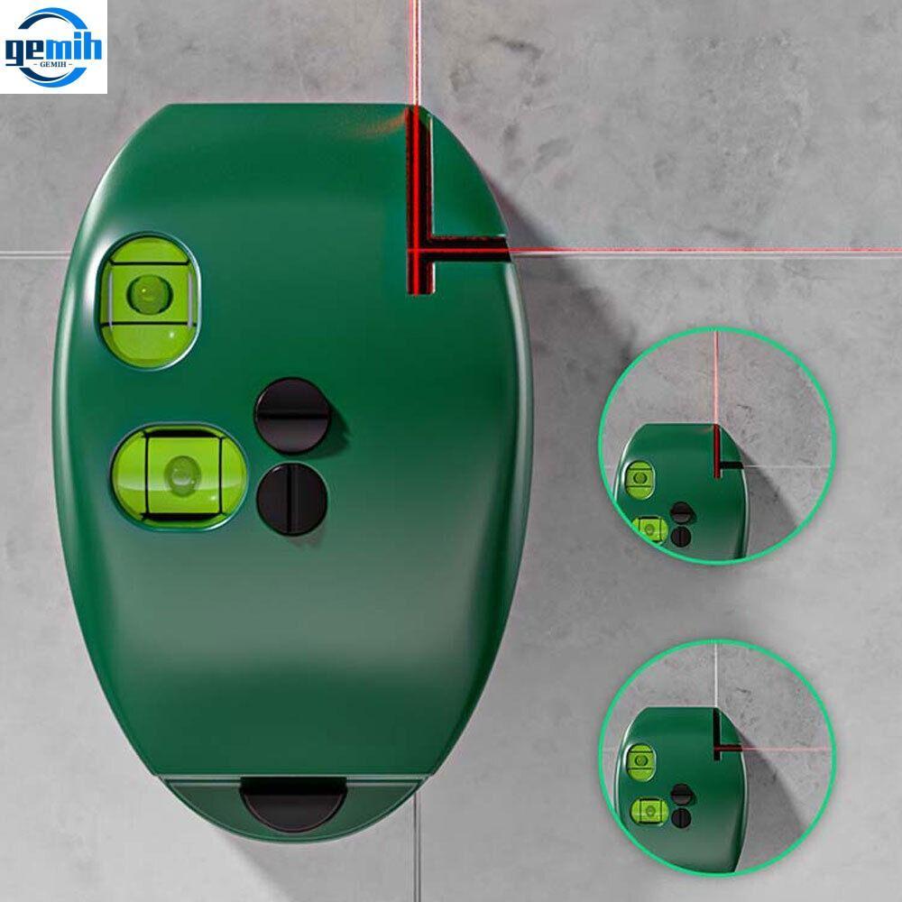 GEMIH Mini Mức bong bóng góc phải hồng ngoại Chuyên nghiệp Độ chính xác cao Dụng cụ cân bằng góc phải Bền Khoảng cách xa Cấp độ 90 ° Đo lường