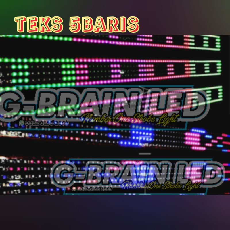 Lampu Strobo Teks 5 Baris Wifi 45 Mode 12V/24V Harga 119,000 rupiah*Gratis Ongkir