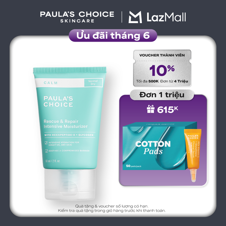 Kem dưỡng ẩm phục hồi cho da khô nhạy cảm Paula's Choice Calm Rescue  Repair Intensive Moisturizer 60ml 9250
