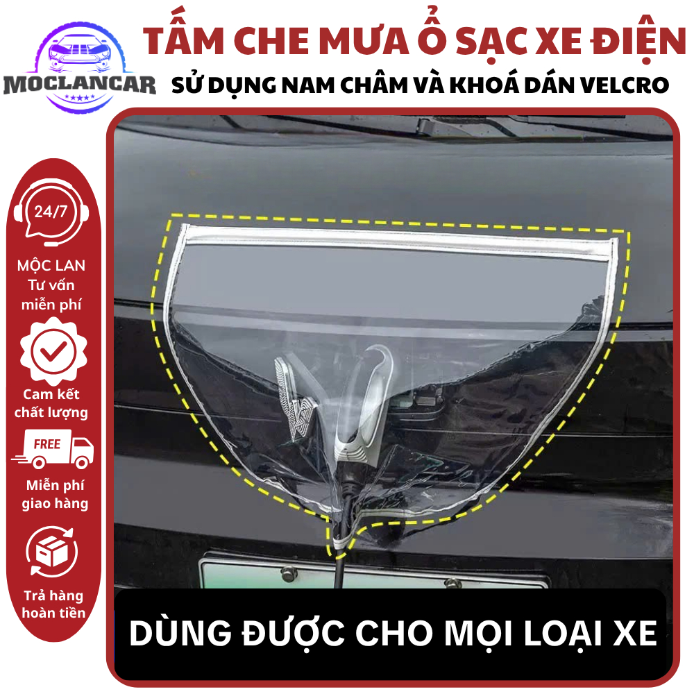 Tấm Che Mưa Ổ Sạc Điện, Tấm Che Bảo Vệ Ổ Sạc Điện Cho Xe Điện, Nam Châm Hít Chắc, Chống Nước, Dễ Lắp Đặt