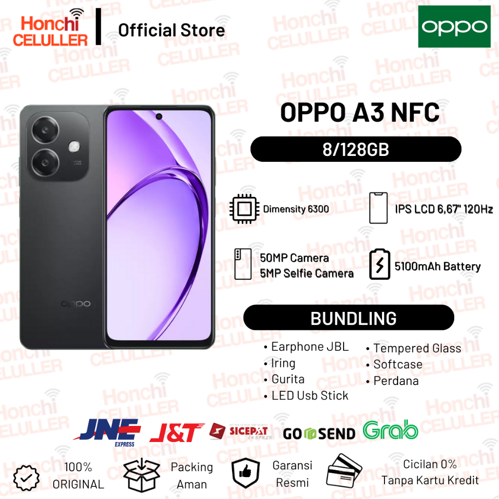 OPPO A3 NFC 8/128GB Garansi Resmi Indonesia Harga  2,499,000 Ringgit*Penghantaran Percuma