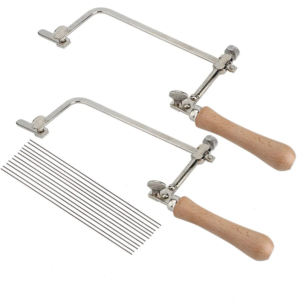 Làm mộc thủ công thép cưa dụng cụ trang sức làm tay cầm bằng gỗ cắt thiết bị cưa dụng cụ trang sức cưa gỗ làm việc cưa gỗ cưa tay cầm bằng gỗ