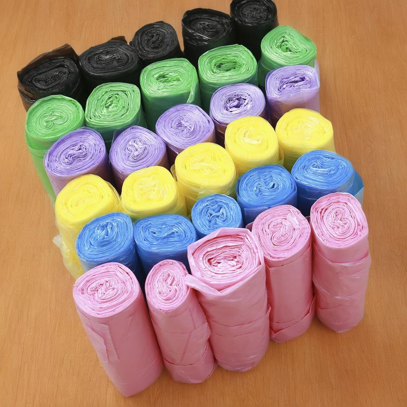 ถุงขยะแบบม้วน แพ็ค 45 ใบ (3ม้วน) ถุงขยะ ถุงขยะพกพา ถุงขยะแบบฉีก พร้อมเชือกรูด ทนทาน คละสี ราคา 7 บาท*ส่งฟรี