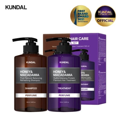 [KUNDAL] Premium Perfume Hair Care SET(2ea) Shampoo 500ml+Treatment 500ml
