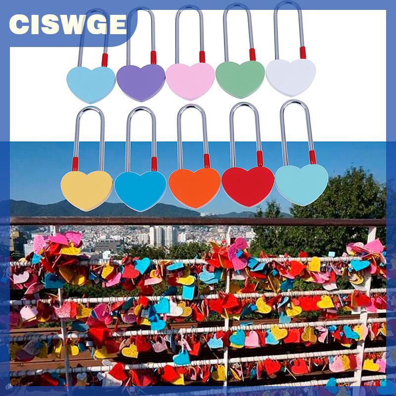 CISWGE Khóa Tình Yêu khóa nhôm mini khóa tình yêu trái tim quà tặng ngày kỷ niệm ngày lễ tình nhân