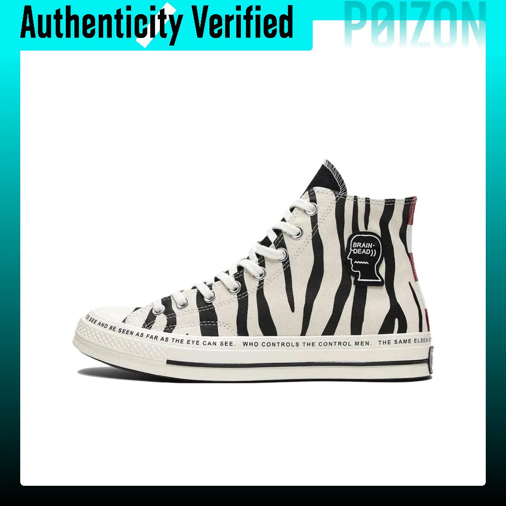 รองเท้าผ้าใบ รองเท้าลำลองผู้ชาย Converse x Brain Dead Chuck 70 คุณภาพสูงทนต่อการขัดถูสบาย Unisex สีดำสีขาว A12219C ราคา 20,384 บาท*ส่งฟรี