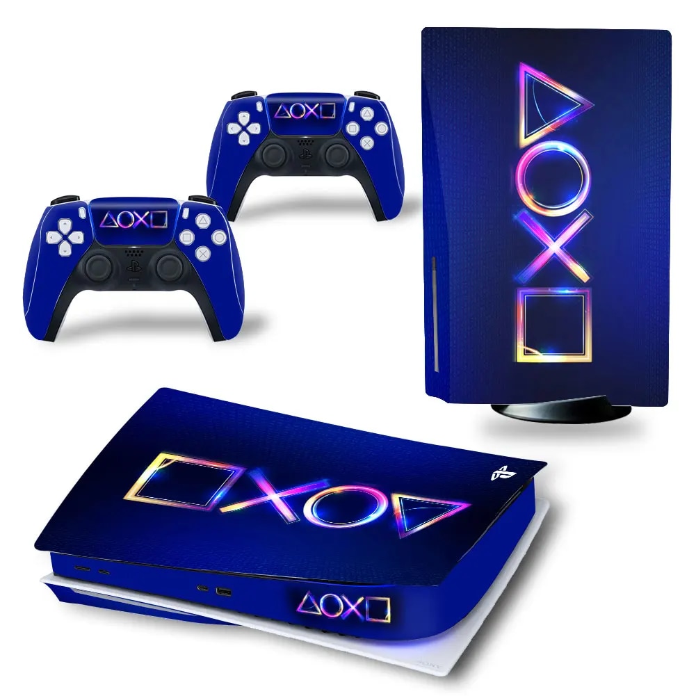 【big-discount】 Ps5 Disk Edition Skin Sticker Decal Cover For 5 Console And 2 Controllers Ps5 Skin Sticker Vinyl Protective Film