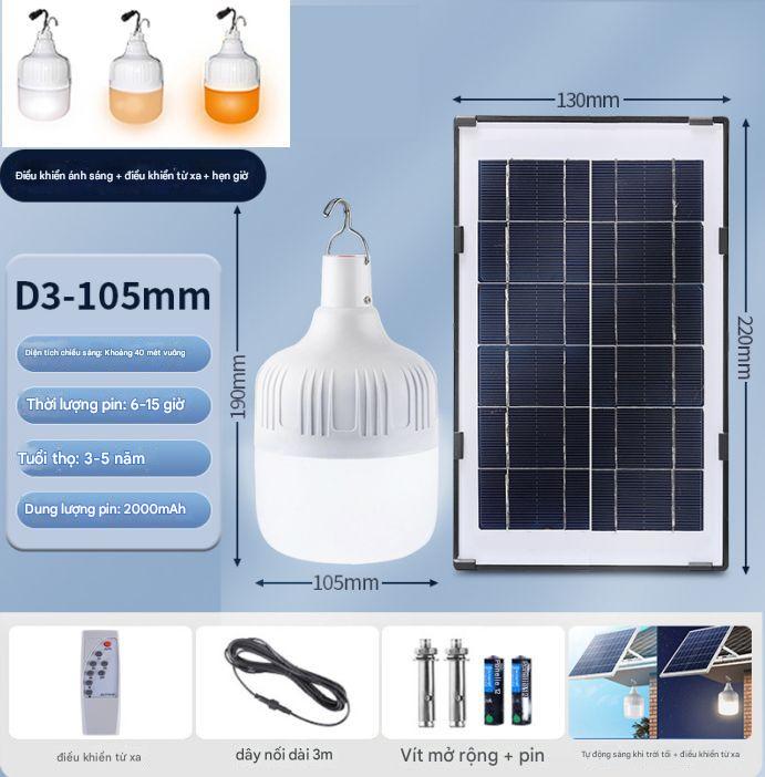 bóng đền năng lượng mặt trời led hỗ trợ chiếu sáng cực kì tốt tiết kiệm phí điện hàng năm dễ dàng sử dụng
