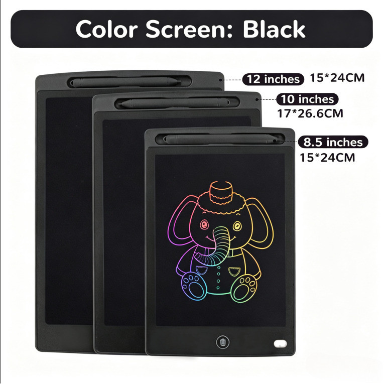 【SG】LCD Kids Writing Tablet One-Click Erase LCD 8.5 / 12 inch Drawing Doodle Board Portable Household Graffiti Pad
