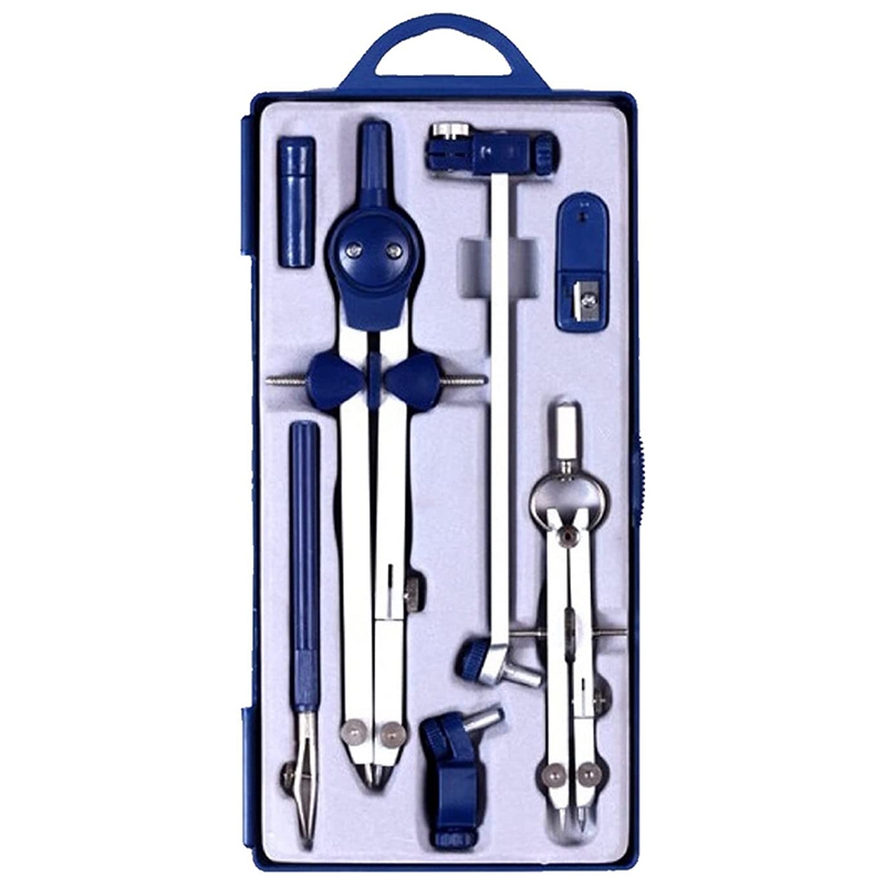 (SPVH) 9Pc Drafting Compass for Geometry Set Tool Compass Drawing Tool for Geometry for Drafting Mat