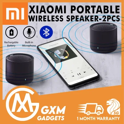 Xiaomi 2Pcs Bluetooth Speaker Portable Speaker Bluetooth 5.0 2pcs Mini 2.0 True Wireless Bass Stereo Sound Mic Speaker