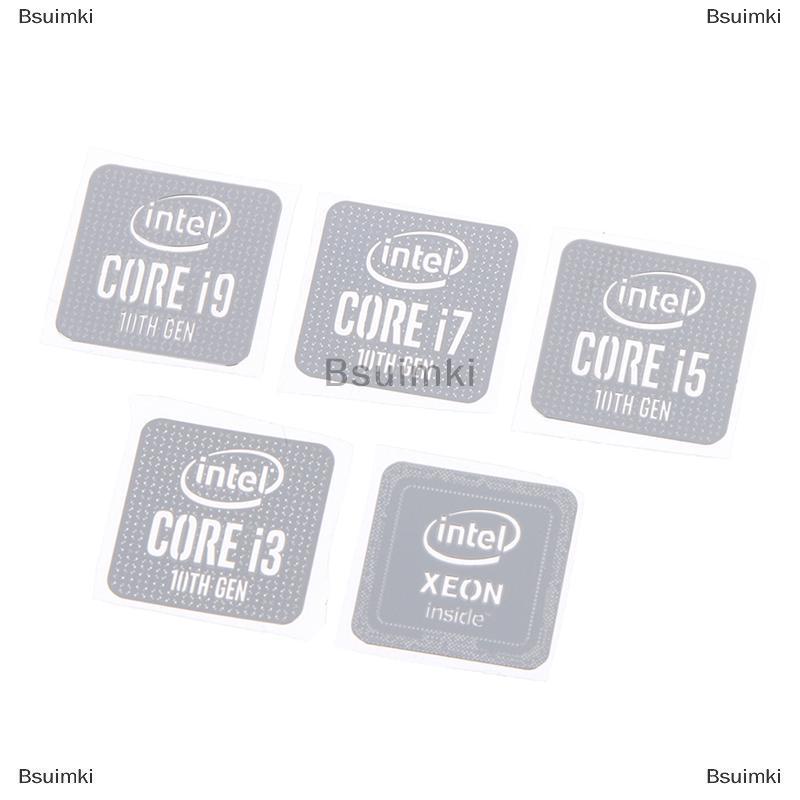 [COD] Bsuimki Miếng dán Kim Loại CPU Intel Core i9 I7 i5 i3 thế hệ thứ 10 miếng dán logo máy tính xách tay